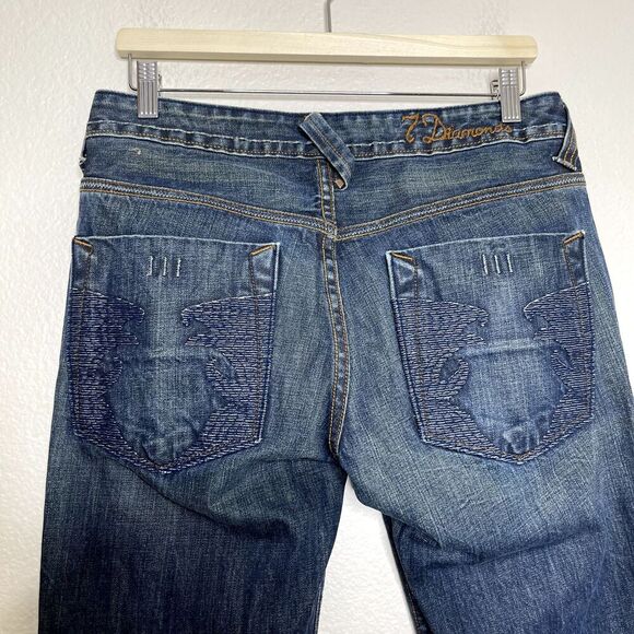 7 Diamonds Mens Selvedge Jeans 31x33 Denim Button Fly Straight Raw 100% Cotton - Picture 1 of 13